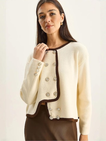 Cardigan Bianco Lucci en beige