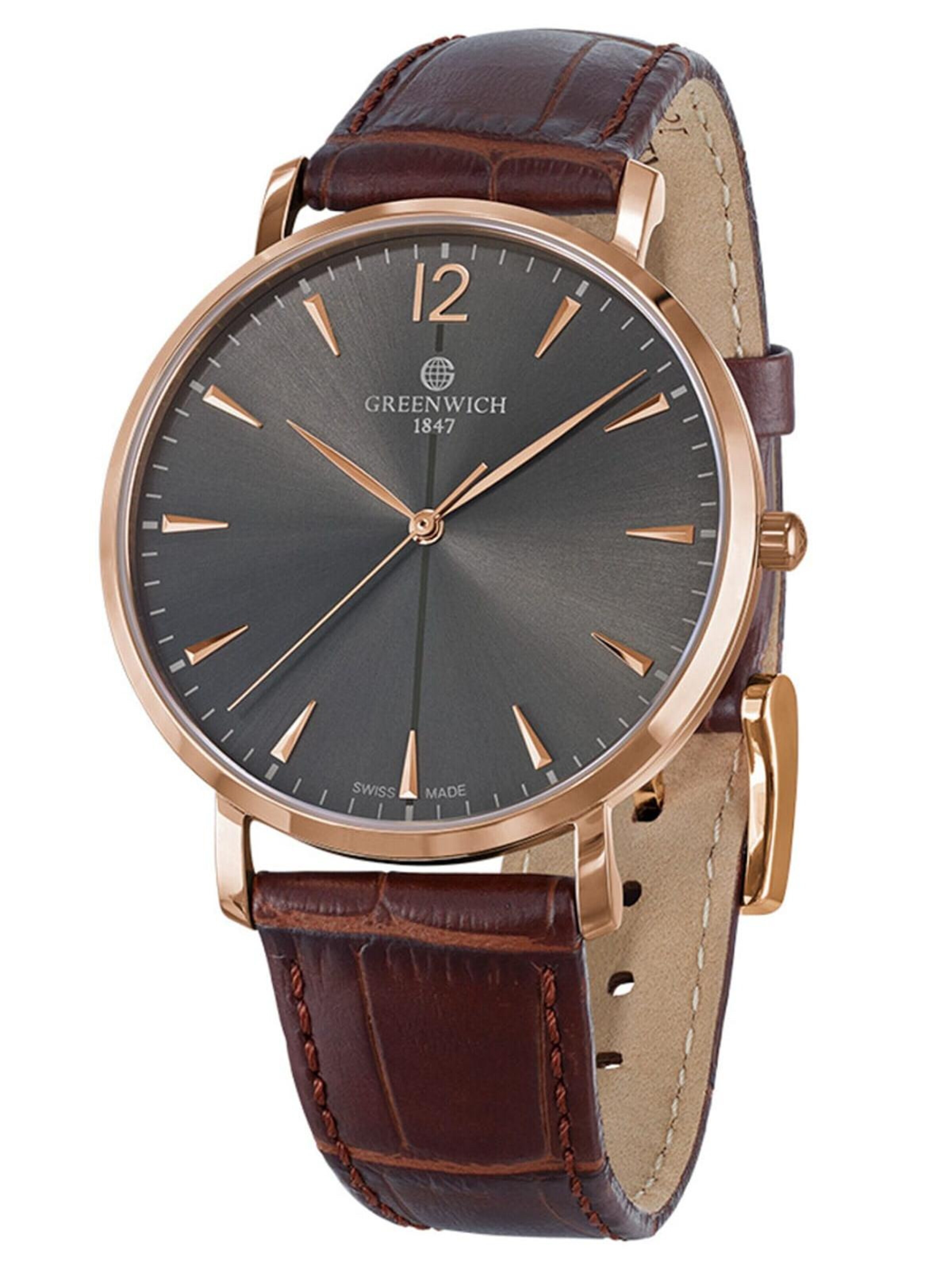 Orologio analogico 'Greenwich Analog Men Watch GWQS093143' di Greenwich in marrone