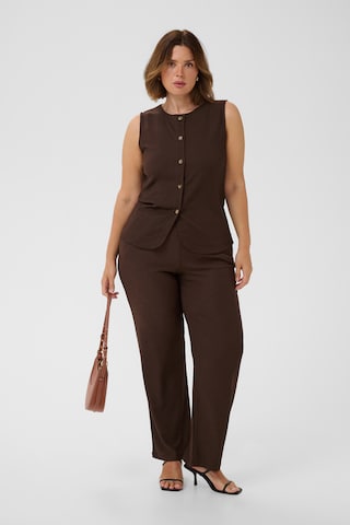 KAFFE CURVE Vest 'KCkristin' in Brown