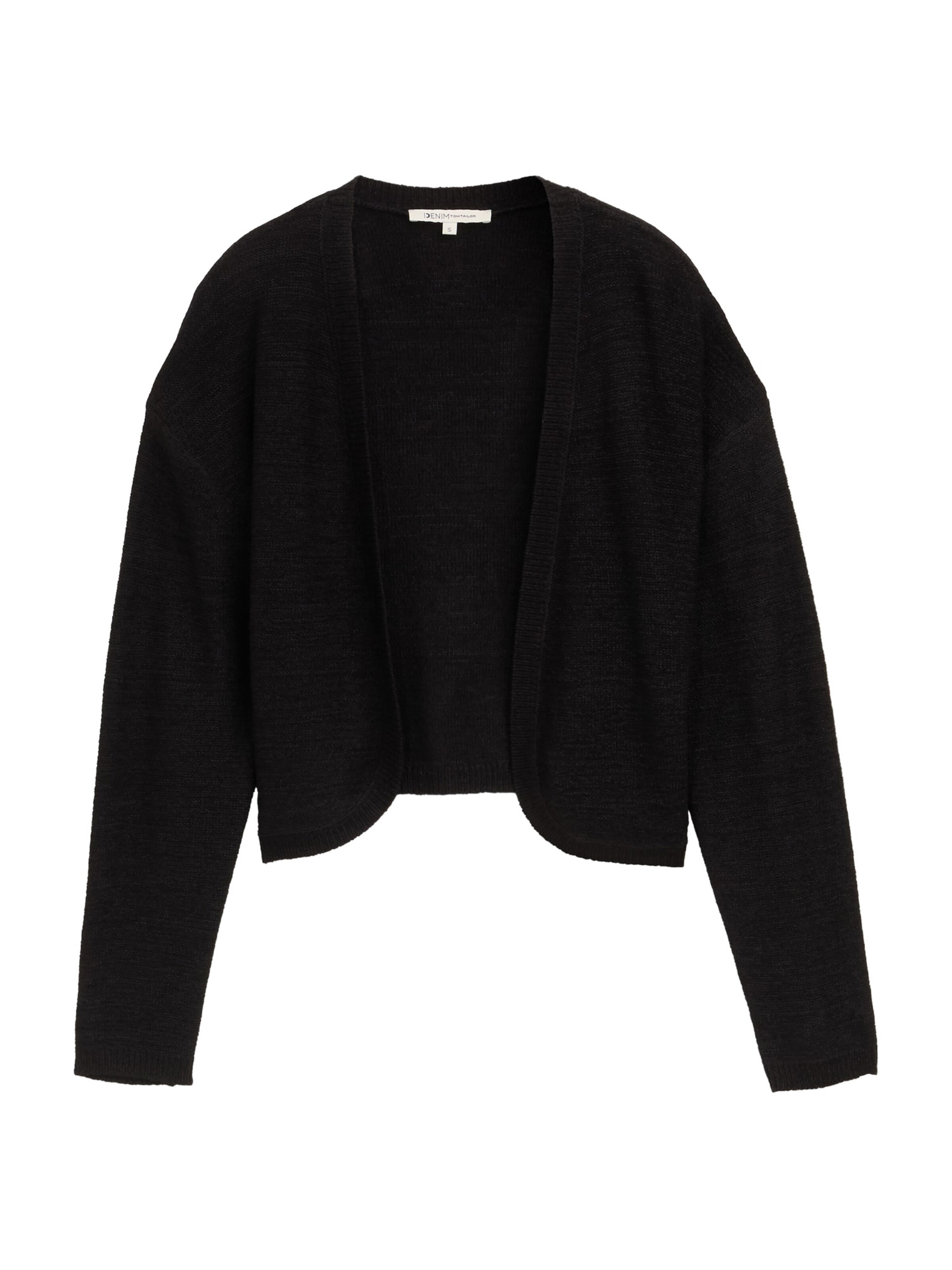 TOM TAILOR DENIM Kardigán - Čierna: predná strana