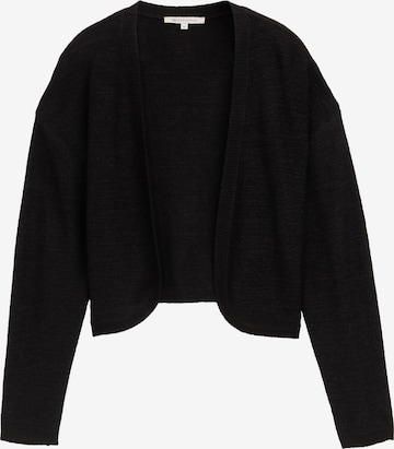 TOM TAILOR DENIM Strickjacke in Schwarz: Vorderseite