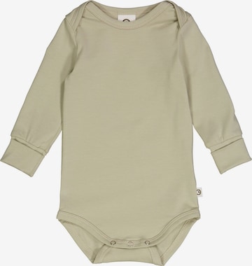 Tutina / body per bambino 'Langarm' di Müsli by GREEN COTTON in verde: frontale