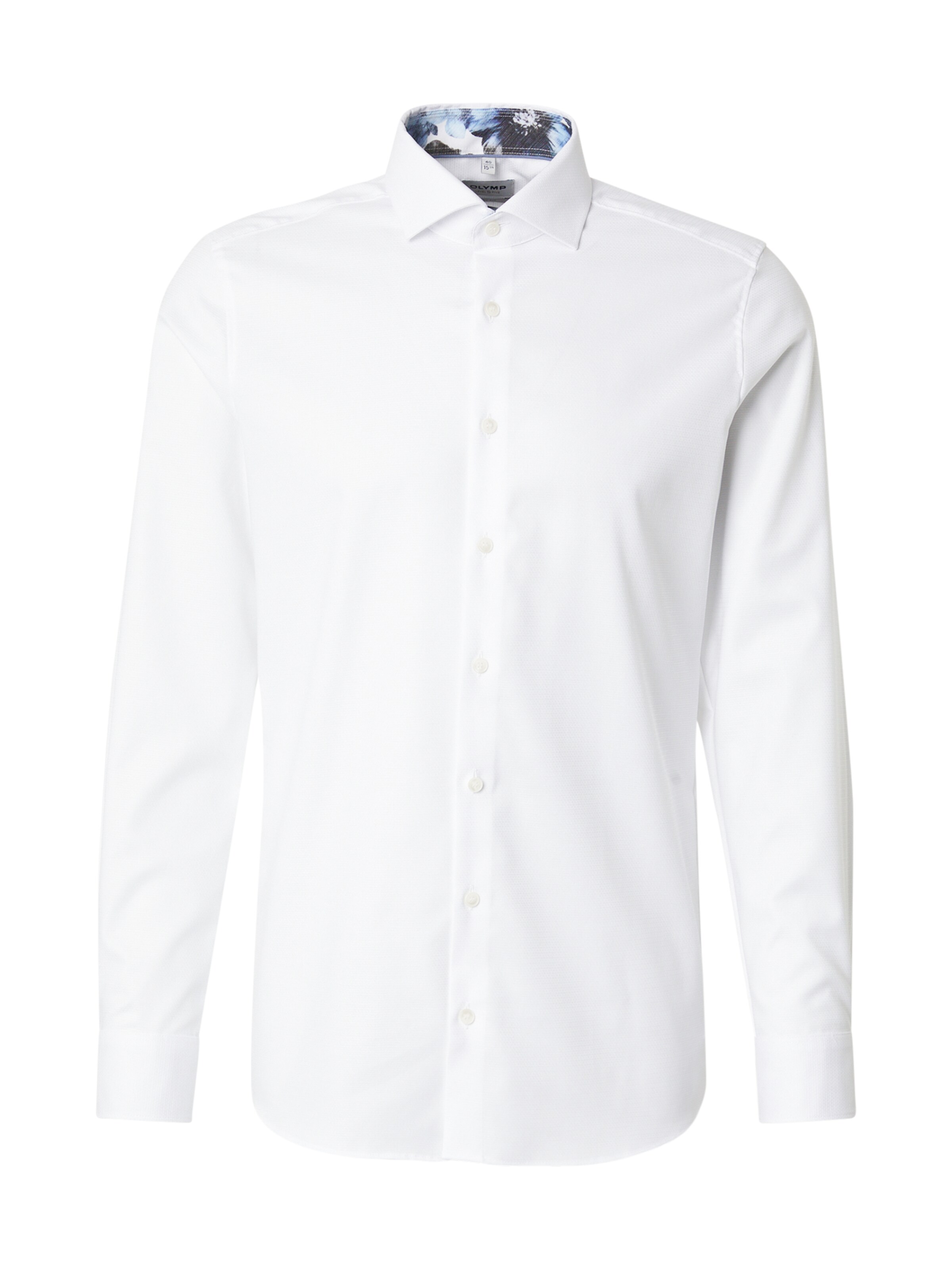 OLYMP Slim fit Zakelijk overhemd in Wit: voorkant