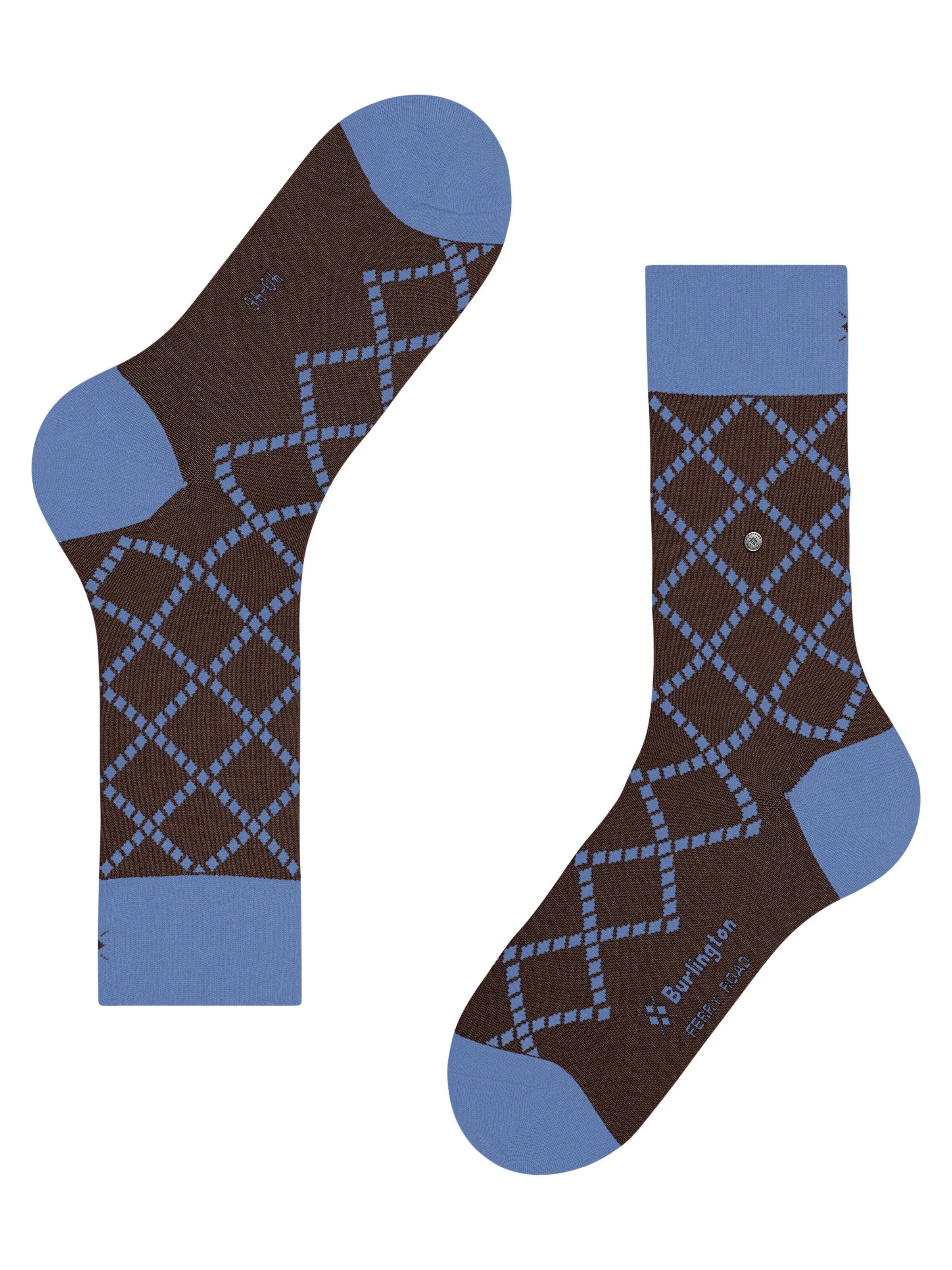BURLINGTON Socks 'Ferry Road' in Brown