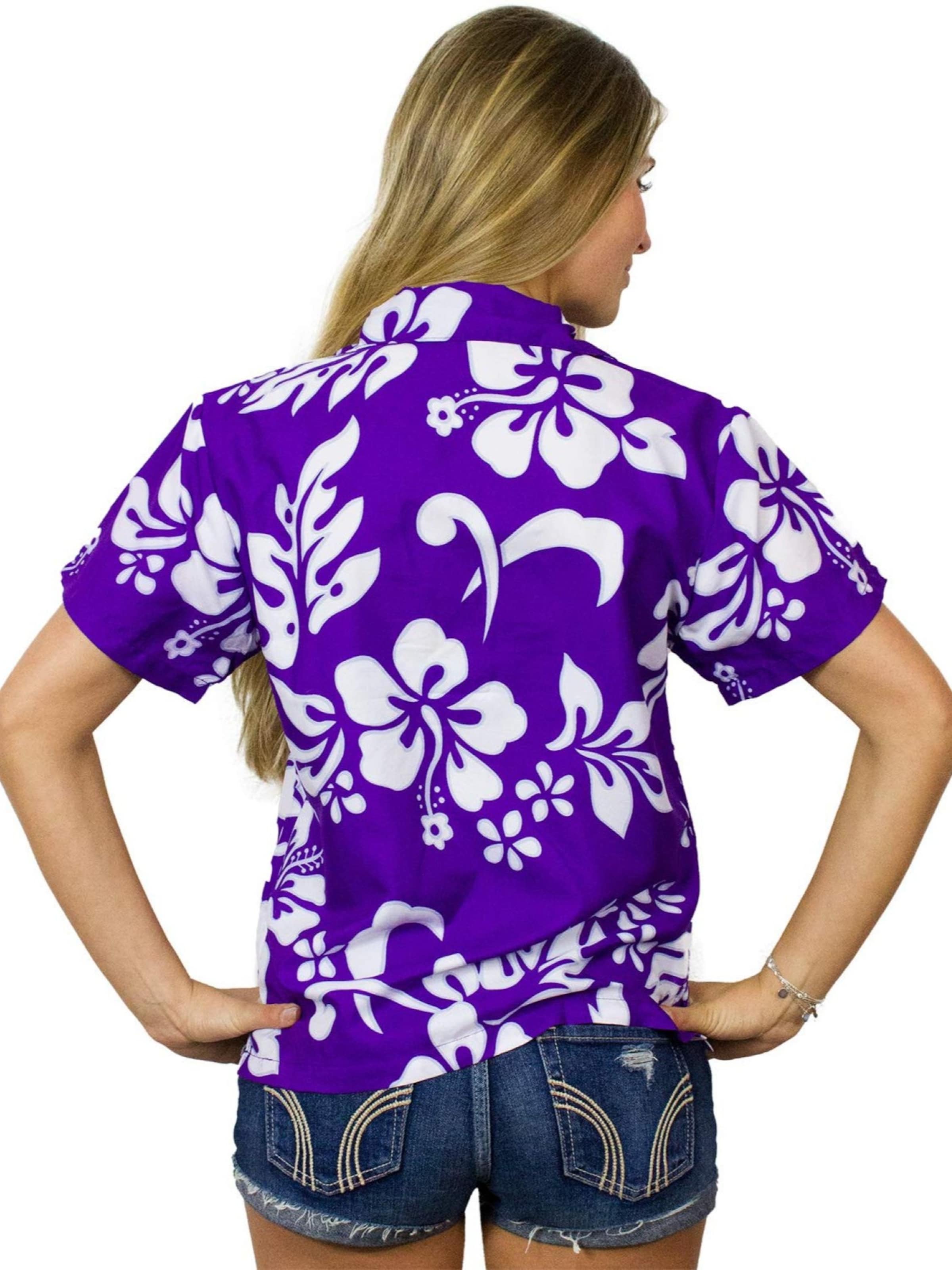 King Kameha Blouse 'Hibiscus' in Purple