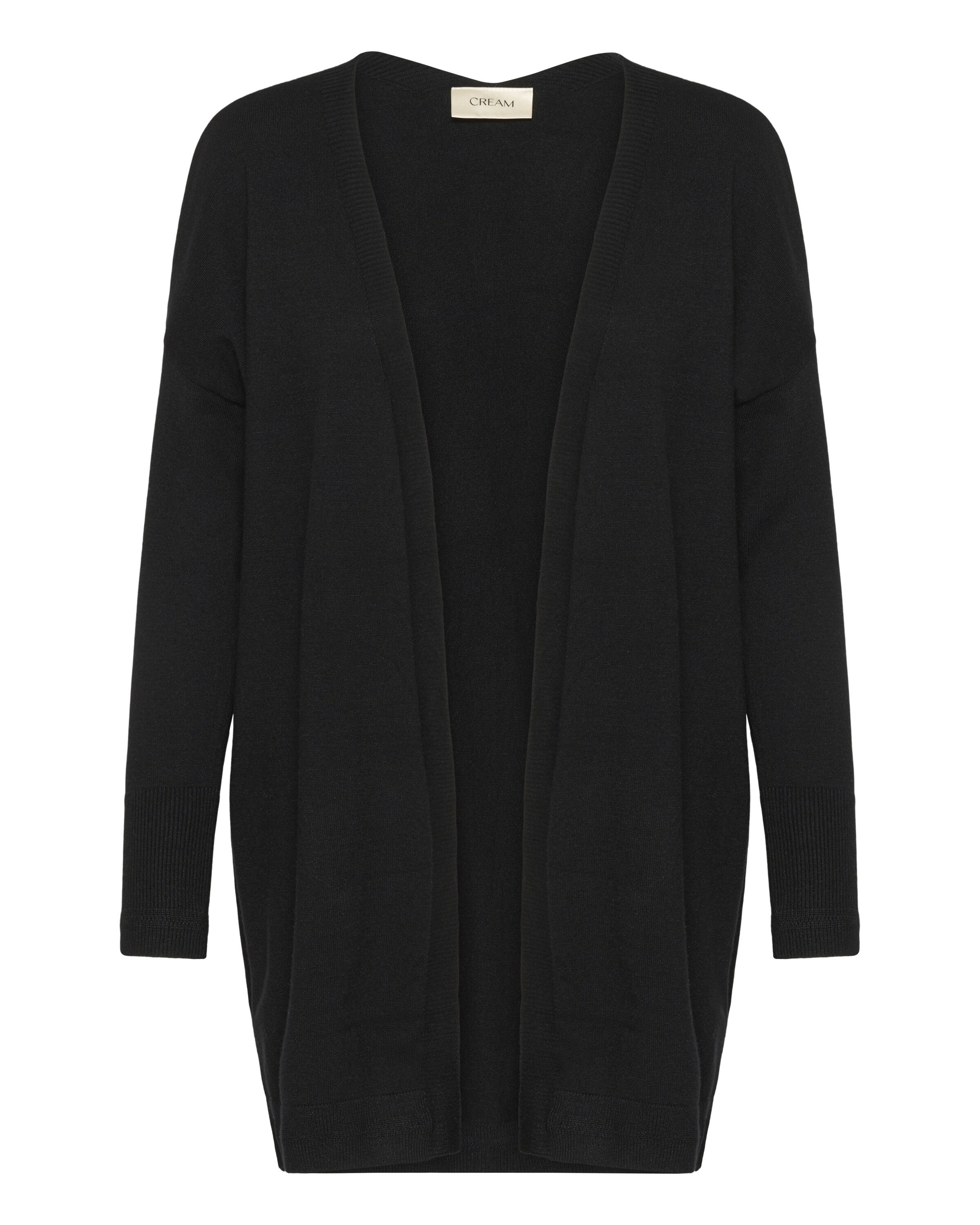 Cream Cardigan 'Dela' i sort: forside