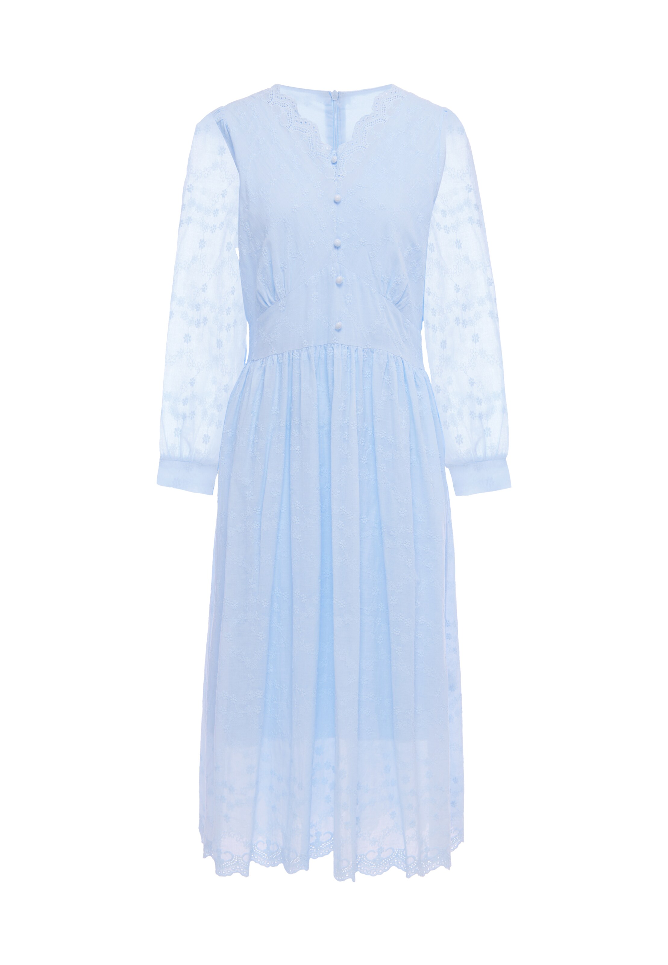 Usha - Vestido em azul: frente