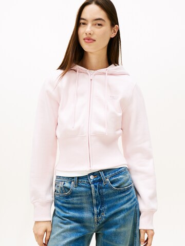Tommy Jeans - Sudadera con cremallera en rosa: frente