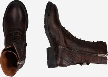 SHABBIES AMSTERDAM Lace-Up Ankle Boots in Brown