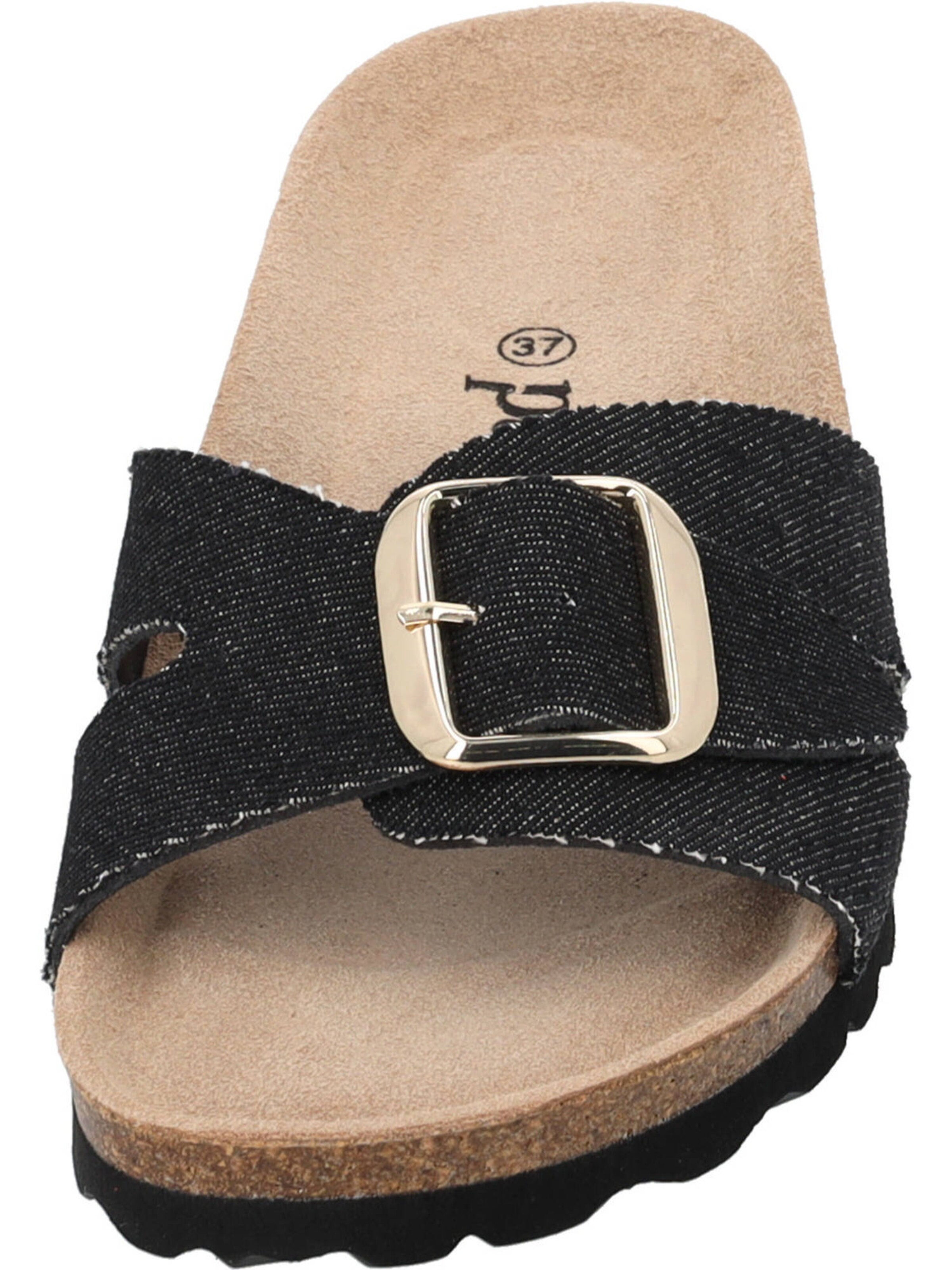 Palado Papucs 'Tinos Jeans' - fekete