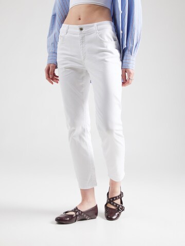 MORE & MORE Slimfit Broek in Wit: voorkant