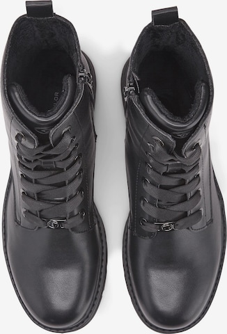 TOM TAILOR Lace-Up Ankle Boots in Black