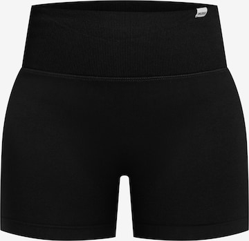 Smilodox Skinny Short Leggings ' Elvia ' in Schwarz: Vorderseite