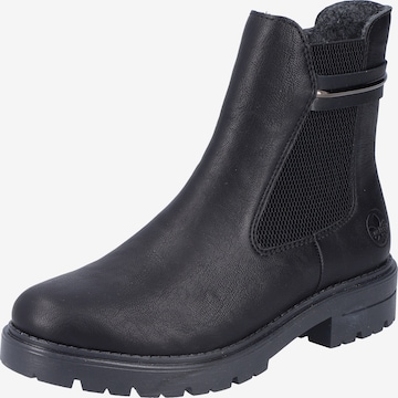 Chelsea Boots Rieker en noir : devant