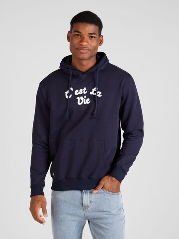 Sweat-shirt Wemoto en bleu : devant