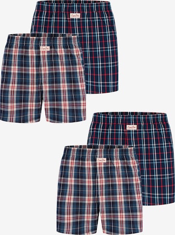 Boxers ' Mix Karos ' Sugar Pine en bleu : devant