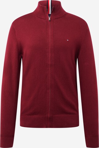 TOMMY HILFIGER Knit Cardigan in Red: front