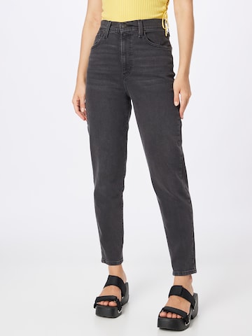 LEVI'S ® Tapered Jeans 'High-Waisted Mom Jeans' in Schwarz: Vorderseite
