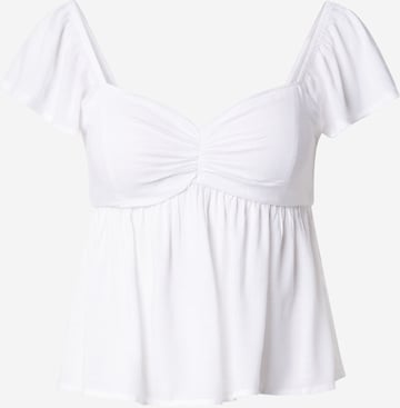 HOLLISTER Μπλούζα σε λευκό: μπροστά