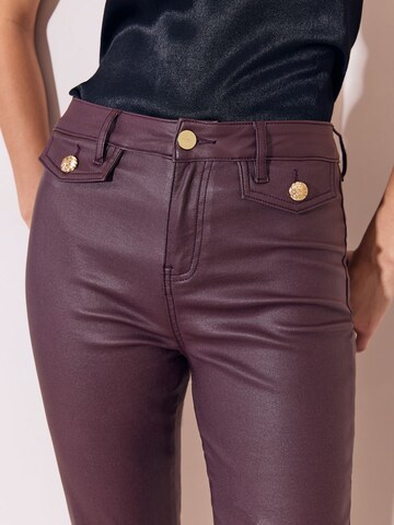 Lipsy Flared Jeans in Red