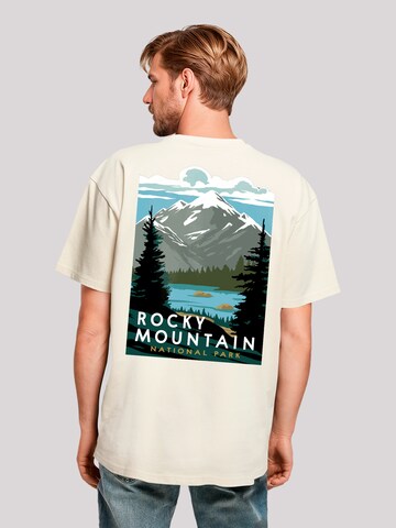 T-Shirt 'US National Parks Rocky Mountain National Park' F4NT4STIC en beige : devant