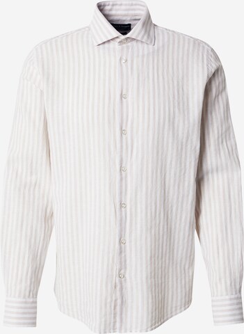 Coupe regular Chemise 'O'Sullivan' Bruun & Stengade en beige : devant