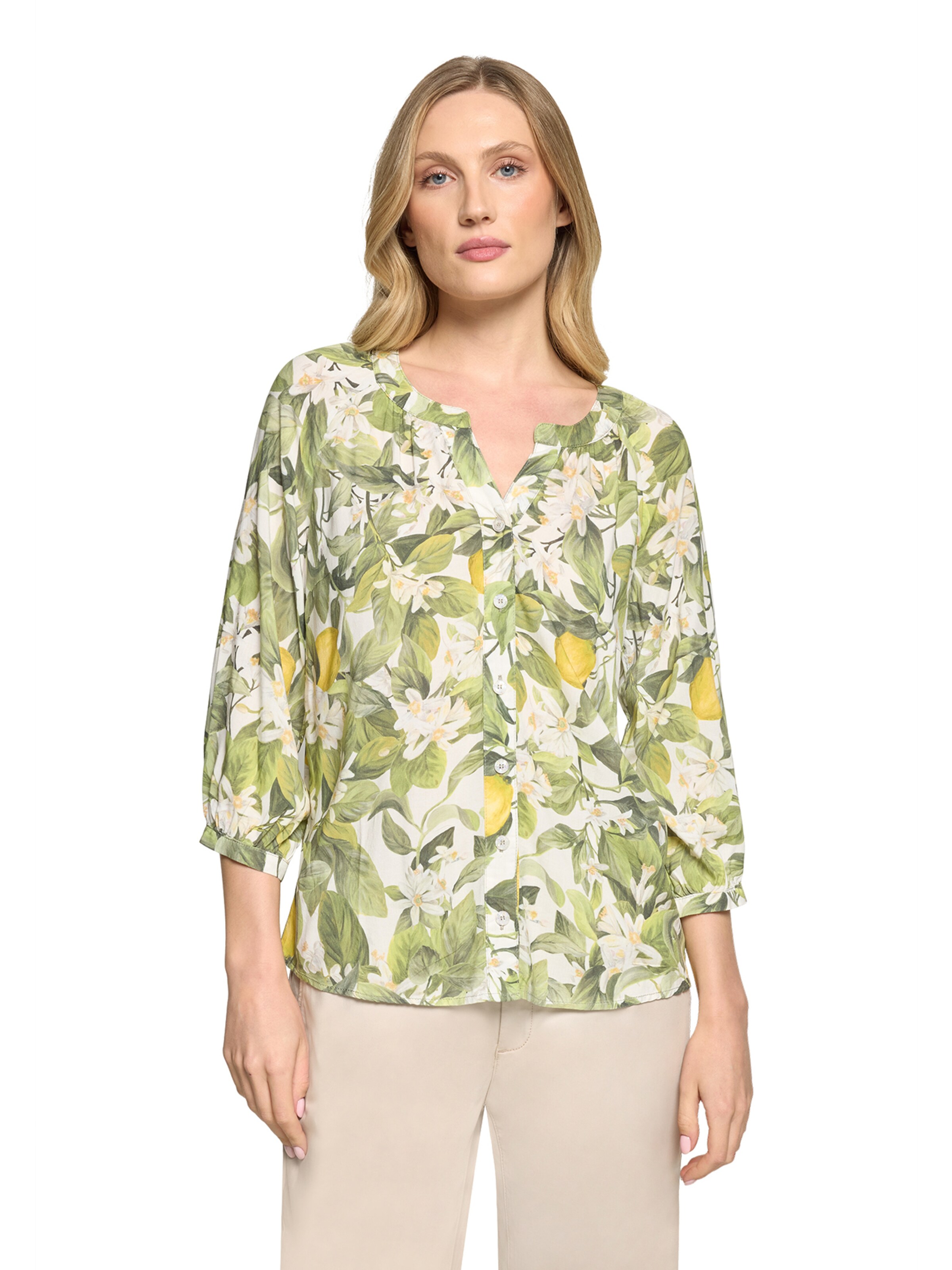 Cartoon Blouse in White: front