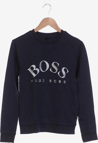 BOSS Sweatshirt & Zip-Up Hoodie in XS in Blue: front