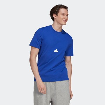 ADIDAS SPORTSWEAR - Camisa funcionais 'Classic' em azul: frente