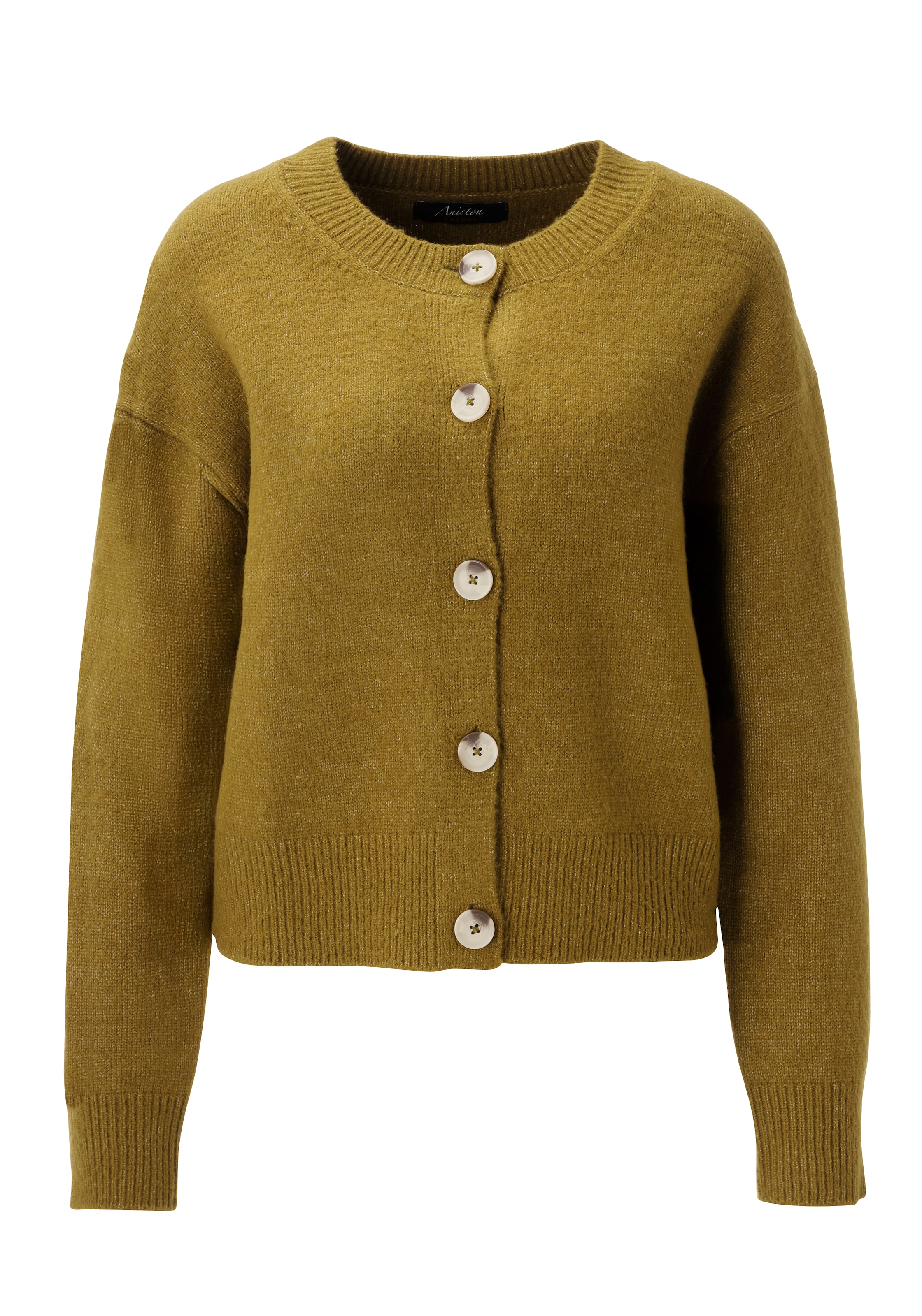 Aniston CASUAL Strickjacke in Grün: Vorderseite