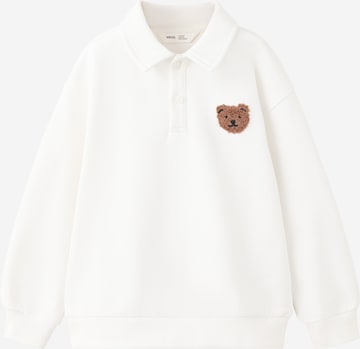 Bluză de molton 'SUDLIT' de la MANGO KIDS pe alb: față