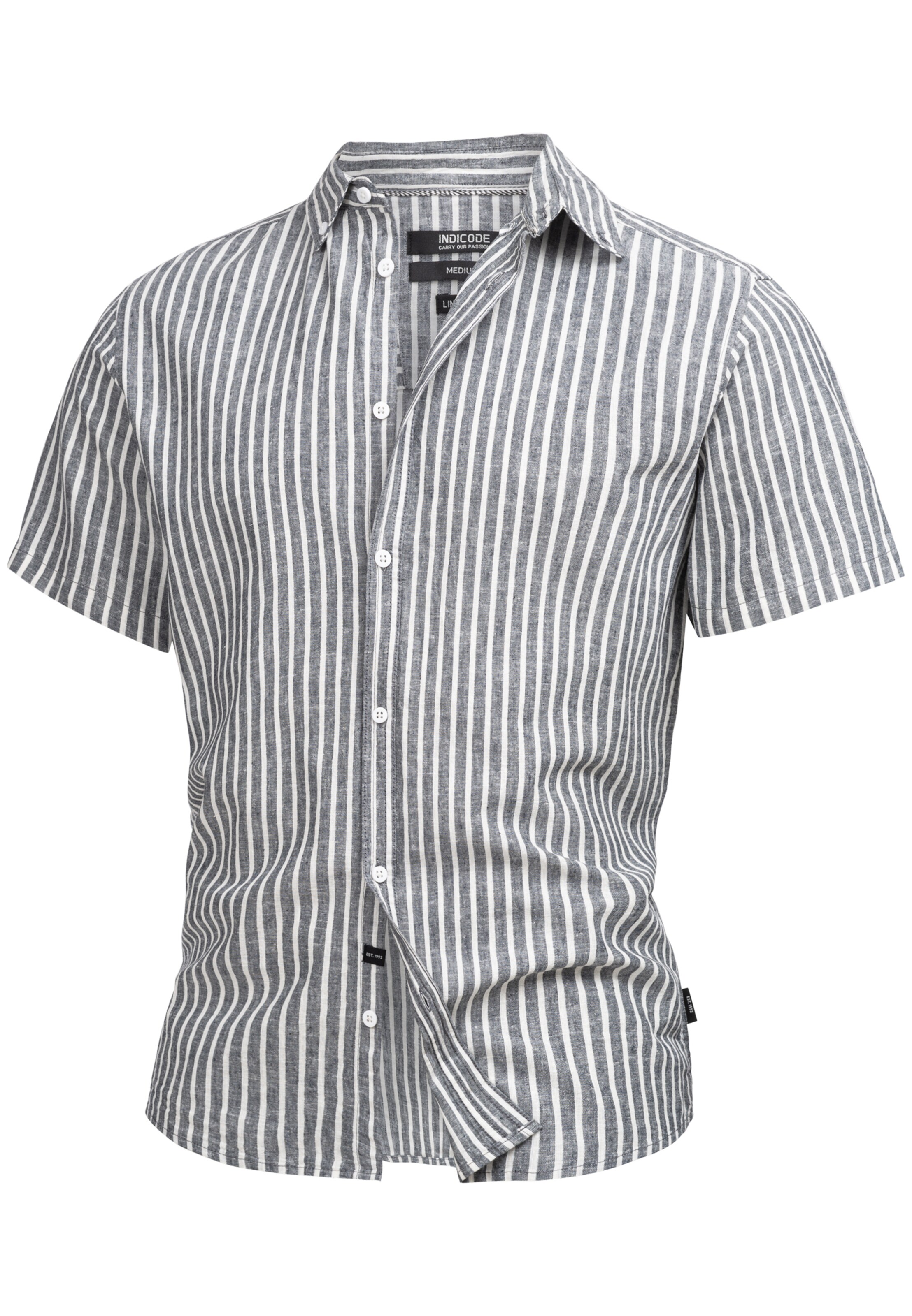 INDICODE JEANS Button Up Shirt 'INBravida' in Blue: front