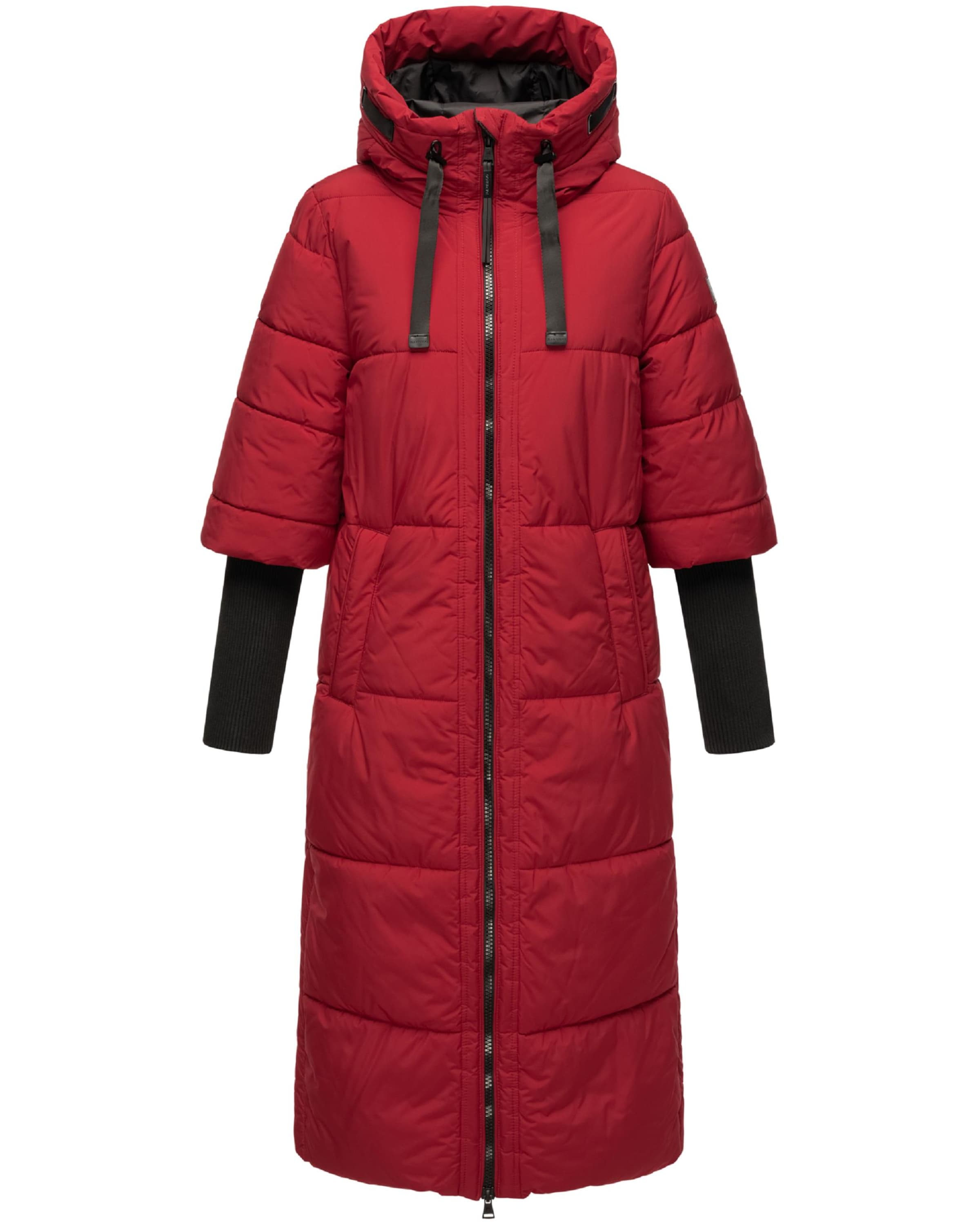 sarkans NAVAHOO Ziemas mētelis 'Ciao Miau XIV': no priekšpuses