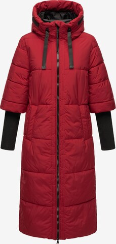 Manteau d’hiver 'Ciao Miau XIV' NAVAHOO en rouge : devant