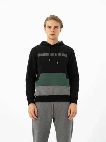 Sweat-shirt Arma en noir : devant