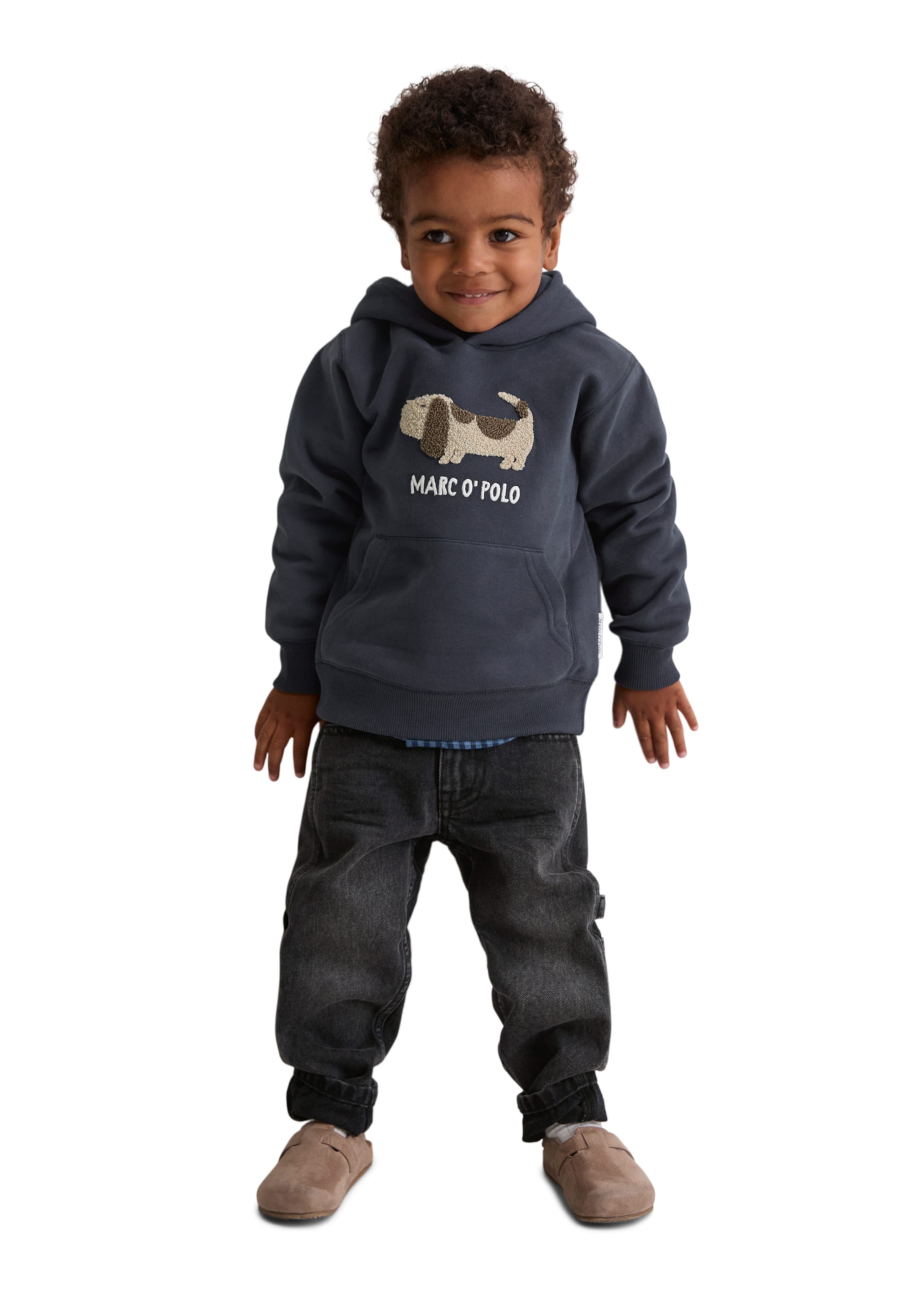 Marc O'Polo Tapered Jeans in Black: front