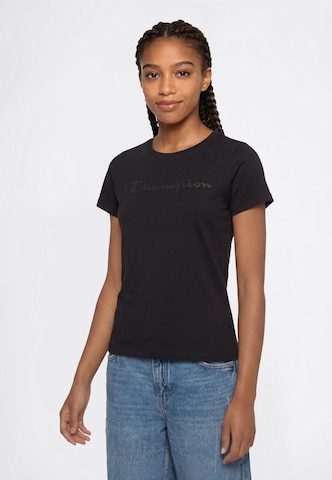Champion - Camiseta en negro: frente