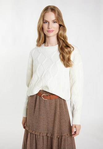 Pull-over DreiMaster Vintage en blanc : devant