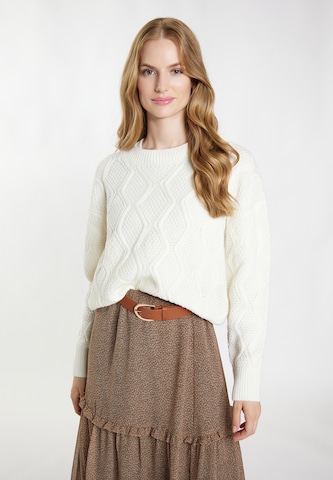 Pull-over DreiMaster Vintage en blanc : devant