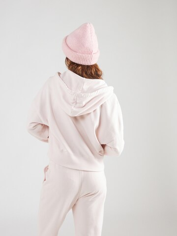 Abercrombie & Fitch Zip-Up Hoodie 'SUNDAY' in Pink