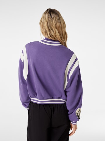 Bershka Between-Season Jacket in Purple