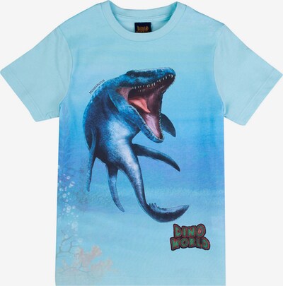 Dino World Shirt in blau / hellblau, Produktansicht