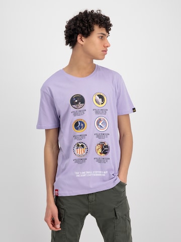 purpurinė ALPHA INDUSTRIES Marškinėliai 'Apollo Mission'