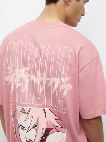 Pull&Bear T-shirt i rosa