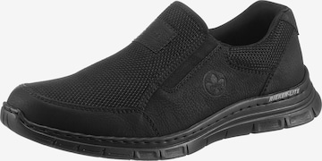 Rieker - Sapatilhas slip-on em preto: frente