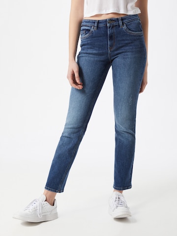 ESPRIT Slimfit Jeans in Blauw: voorkant