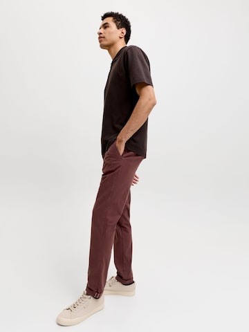 JACK & JONES - Slimfit Pantalón chino 'JPSTMarco JJFury' en marrón