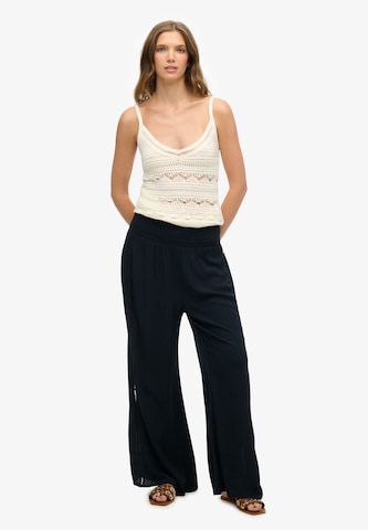 Superdry Wide leg Trousers in Blue