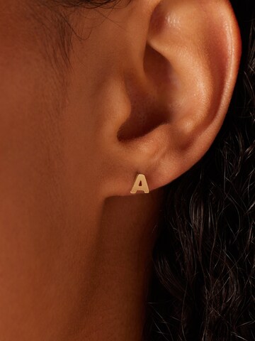 Lucardi Ohrringe 'Buchstabe' in Gold