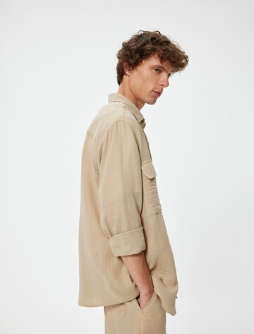 Koton Regular fit Button Up Shirt in Beige